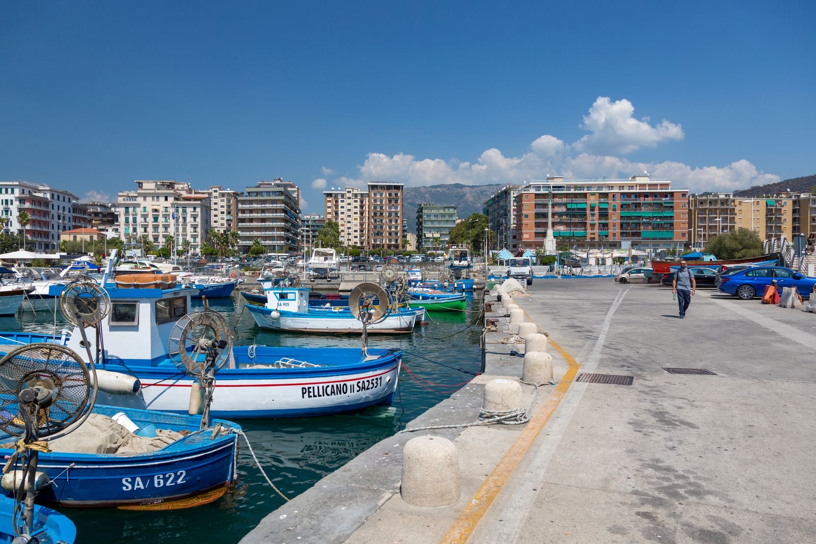 Il porto e il lungomare di Salerno